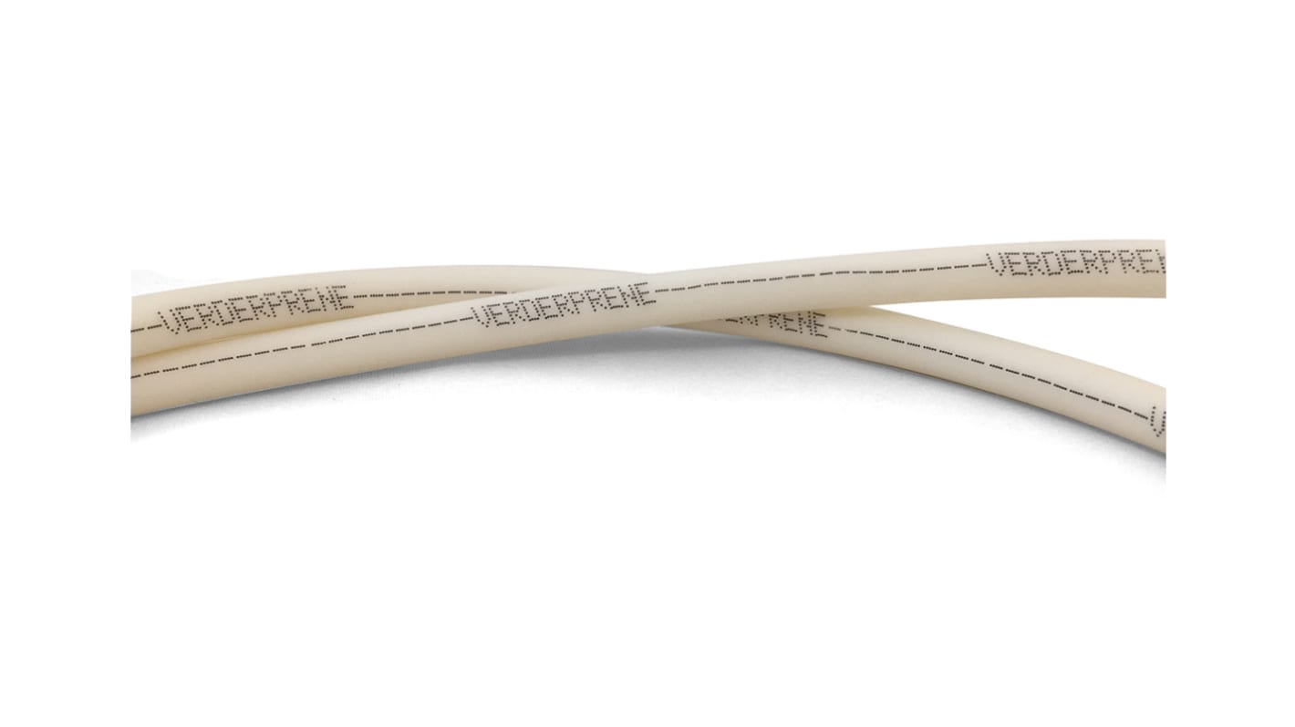 Verderflex Verderprene Flexible Tube, TPE, 4.8mm ID, 8mm OD, Beige, 1m