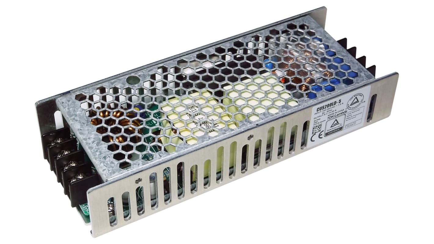 TDK-Lambda Switching Power Supply, CUS200LD-7R5, 7.5V dc, 16A, 120 (Convection) W, 150 (Conduction) W, 1 Output, 85