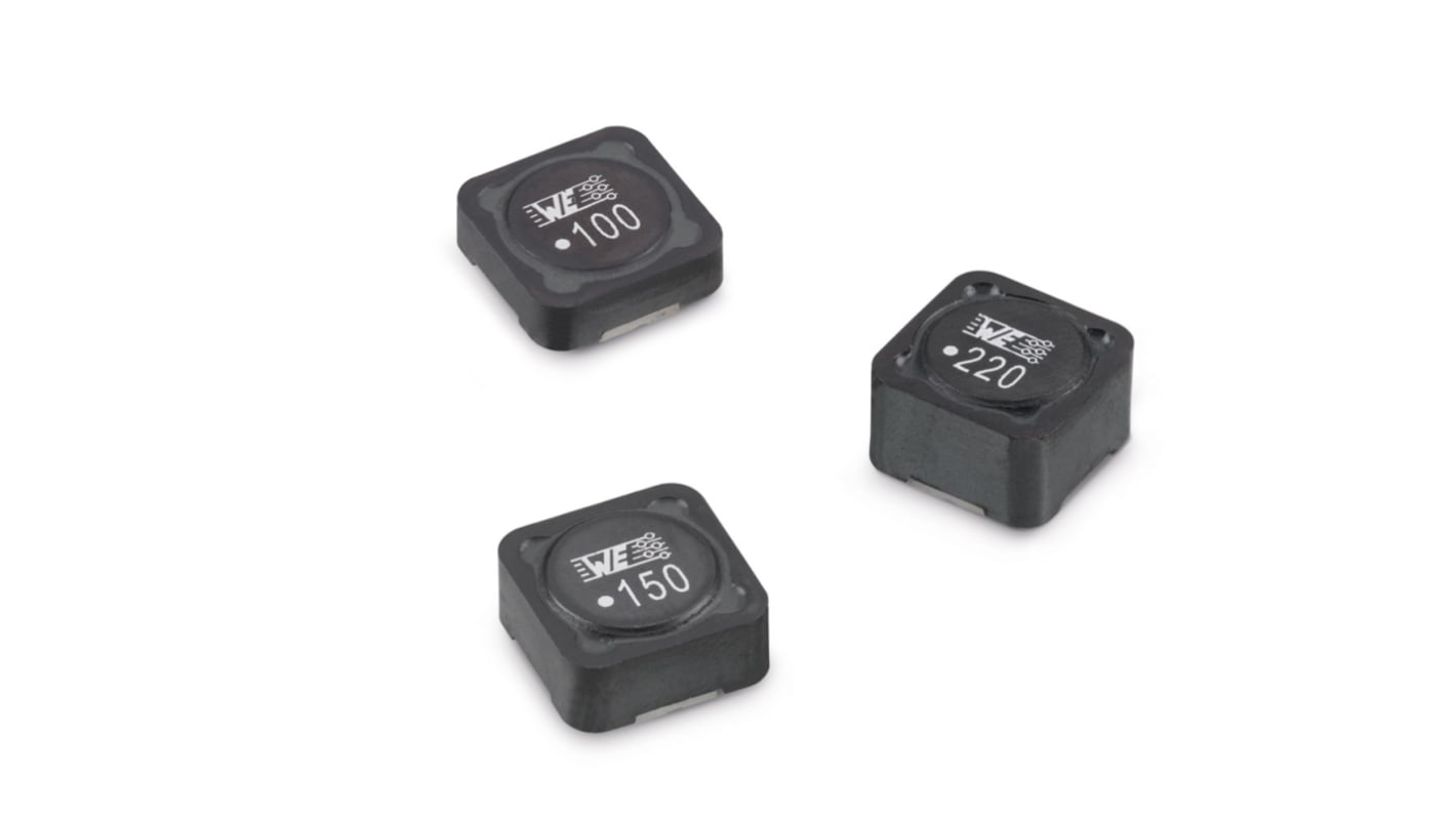 Wurth, WE-PD, 7345 Shielded Wire-wound SMD Inductor with a MnZn Core, 220 μH ±20% Shielded 630mA Idc