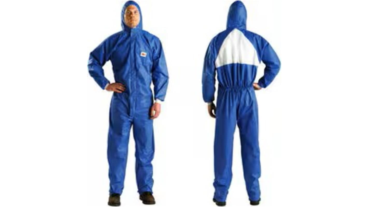 3M Blue, White Coverall, L