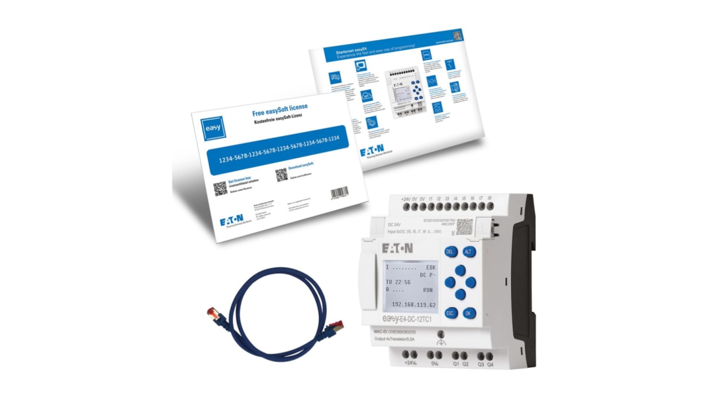 Rs-Online Starter kit Eaton EasyE4 ingressi: 8 uscite: 4