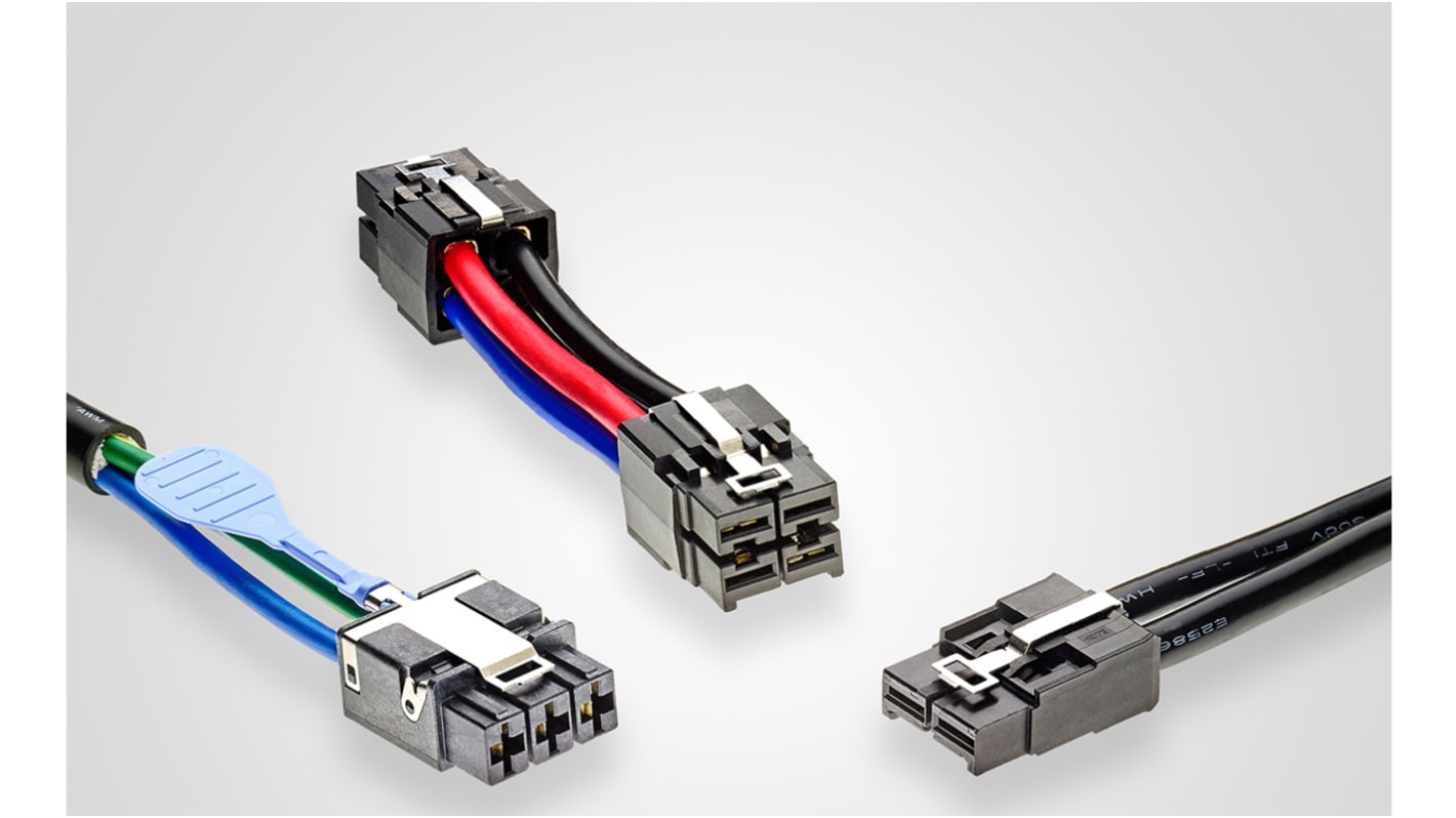 Conjunto de cables TE Connectivity ELCON Mini, long. 250mm, Con A: Hembra, 2 vías, Con B: Hembra, 2 vías