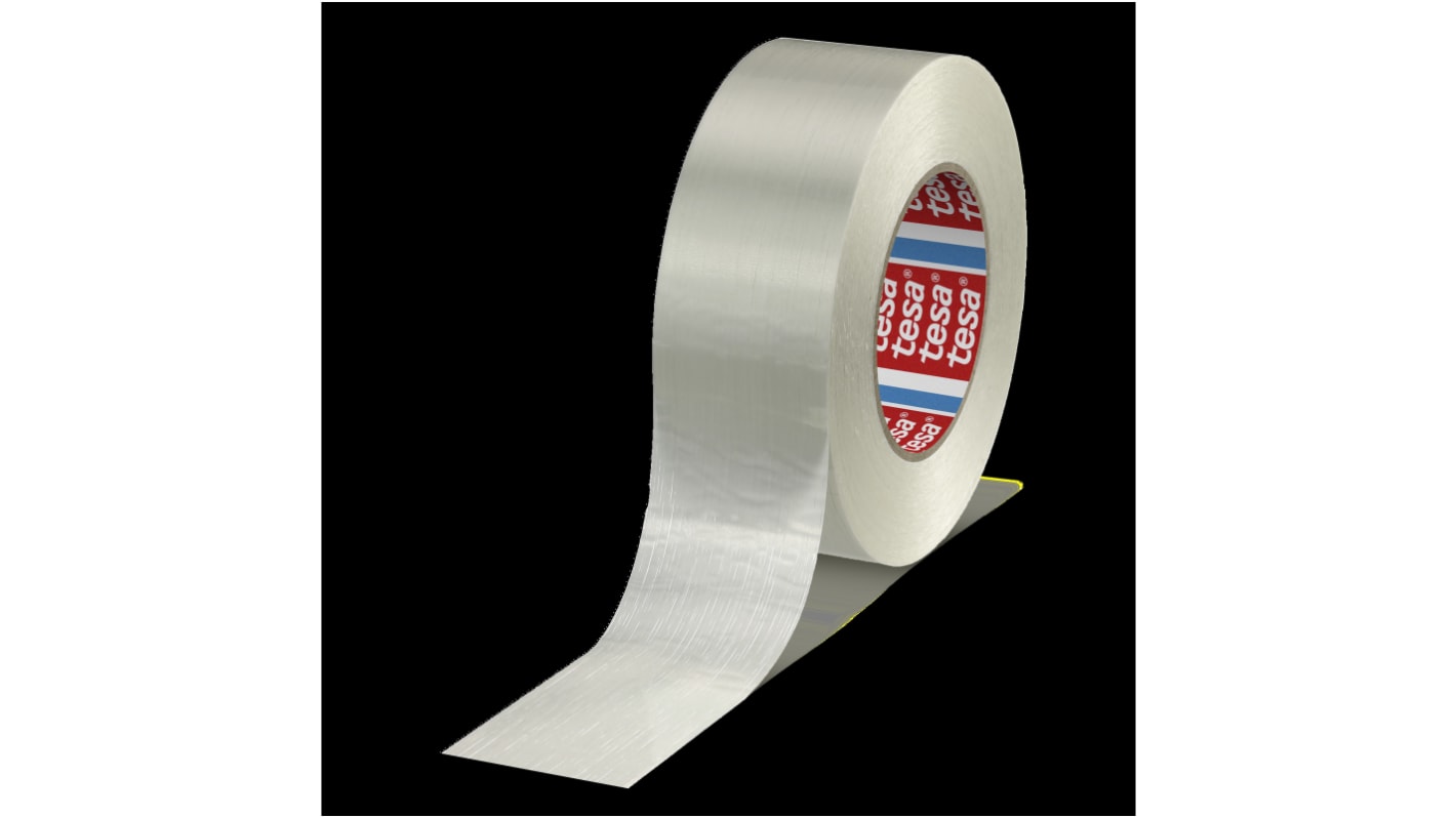 Tesa 53398-00001-00 Paketband, , Glasfaser-Filamentband, transparent, Stärke 195μm, 50mm x 50m