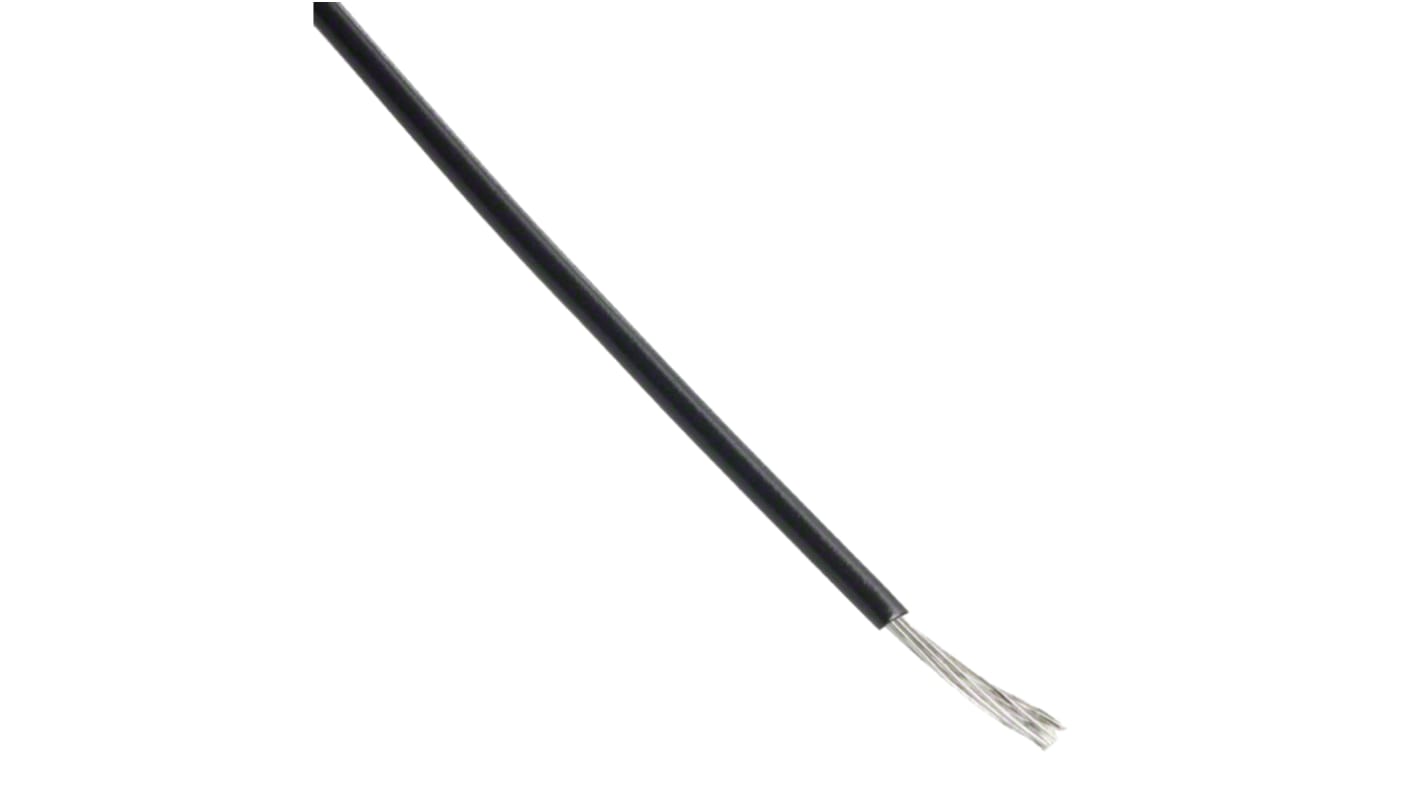 Alpha Wire Hook-up Wire PVC Series Black 0.33 mm² Hook Up Wire, 22 AWG, 7/0.25 mm, 30m, PVC Insulation, 7055 BK005