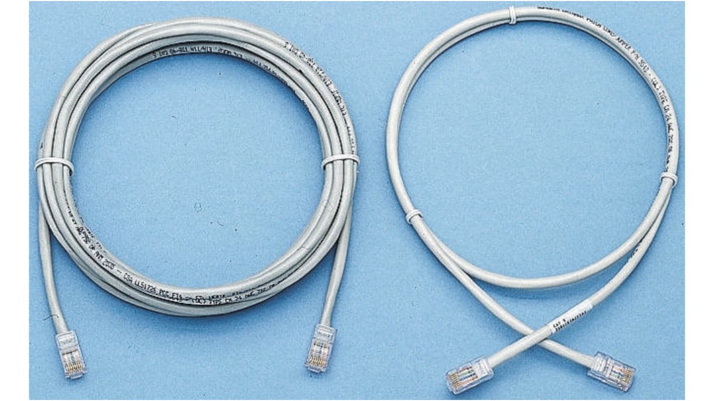 Krone Cat5e Ethernet Cable Assembly, F/UTP, Grey PVC Sheath, 1m