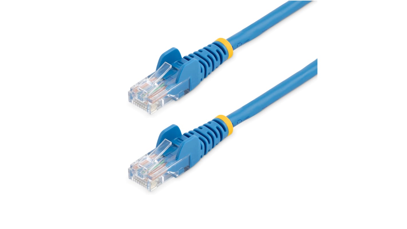 Cable Ethernet Cat5e U/UTP StarTech.com de color Azul, long. 2m, funda de PVC, Calificación CM