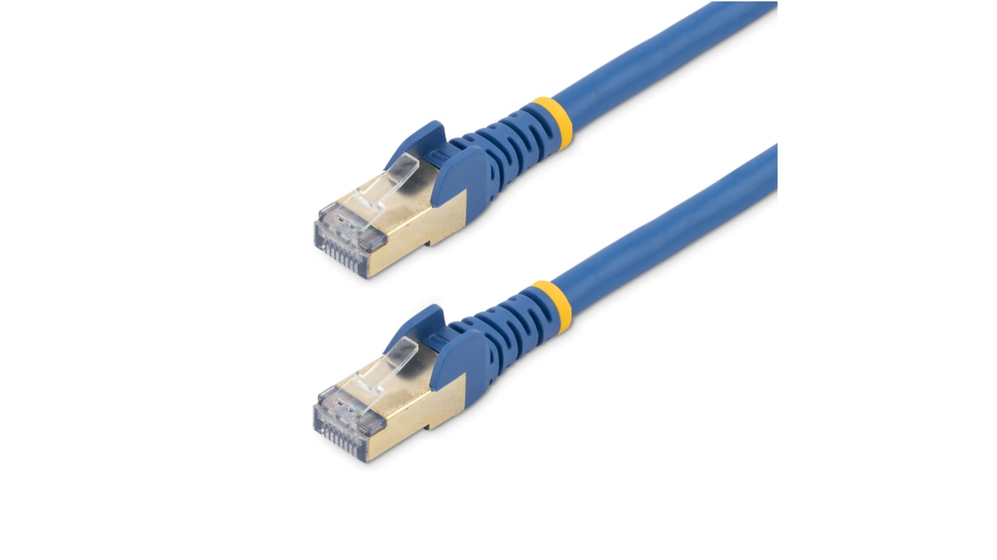 StarTech.com 2m超六类屏蔽网线, 屏蔽双绞线 (STP)屏蔽, 蓝色PVC护套, RJ45公插转RJ45公插, CAT6a - 10Gbit/s系列