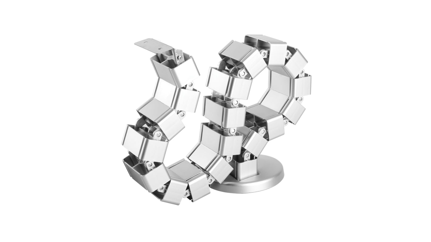 Gaine StarTech.com en Plastique (tiroir), acier (support), Diam. 129mm, Argent