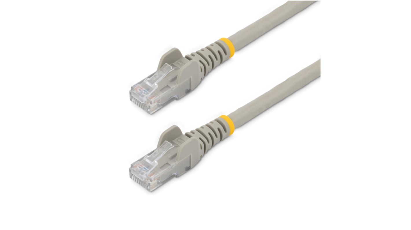 StarTech.com 2m六类网线, U/UTP屏蔽, 灰色PVC护套, RJ45公插转RJ45公插