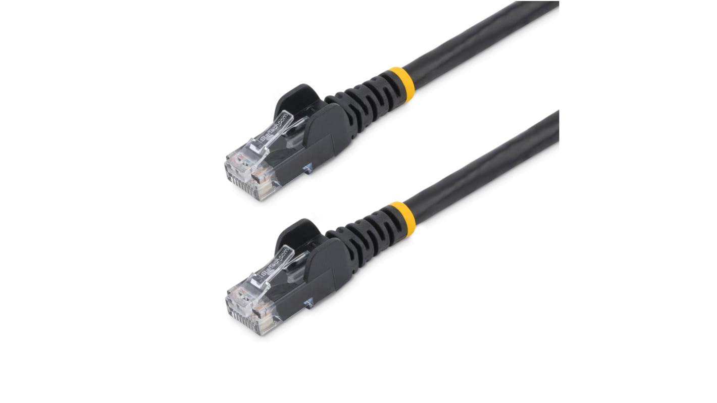 Cable Ethernet Cat6 U/UTP StarTech.com de color Negro, long. 5m, funda de PVC, Calificación CMG