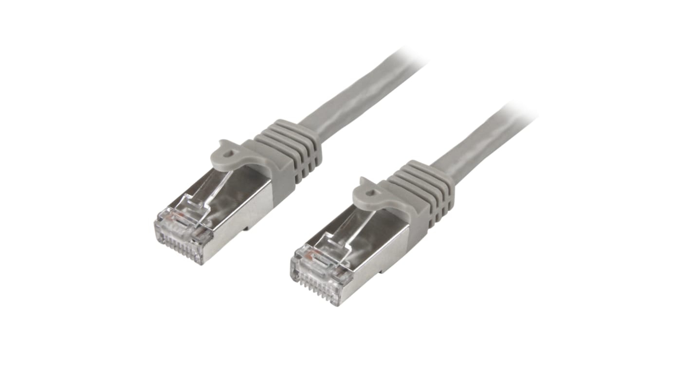 StarTech.com, 5m Cat6, Grey RJ45 to Male RJ45 Male, S/FTPShielded, Terminated PVC Sheath