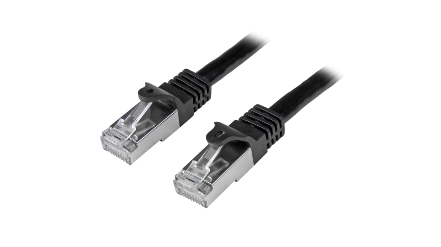 StarTech.com, 2m Cat6, Black RJ45 to Male RJ45 Male, S/FTP Shielded, Terminated PVC Sheath