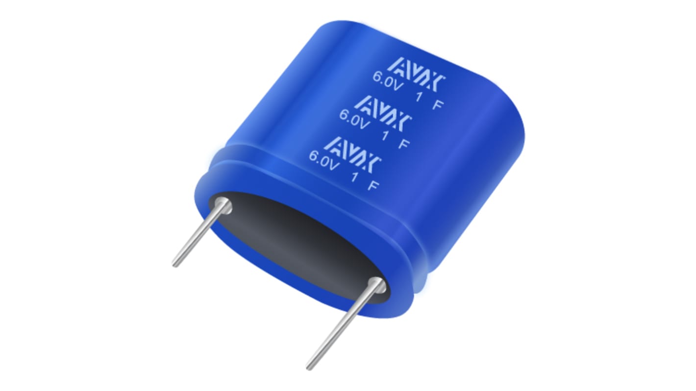 KYOCERA AVX 1F Supercapacitor ±20% Tolerance, SuperCap Module 5V dc, Through Hole