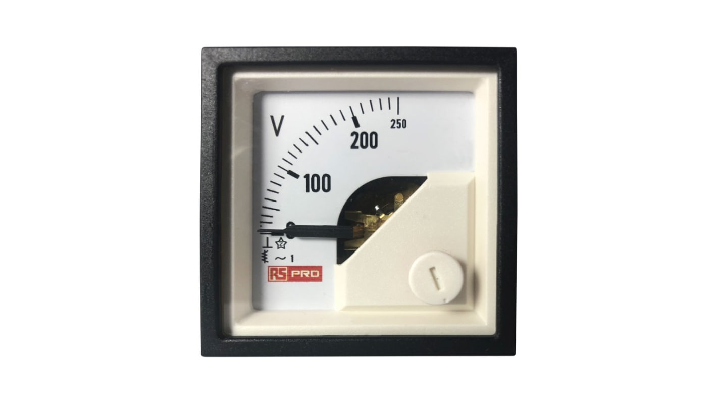 RS PRO Analogue Voltmeter AC, Analogue Display 0.01