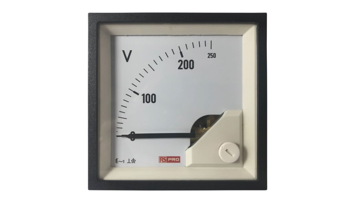 RS PRO Analogue Voltmeter AC, Analogue Display 0.01