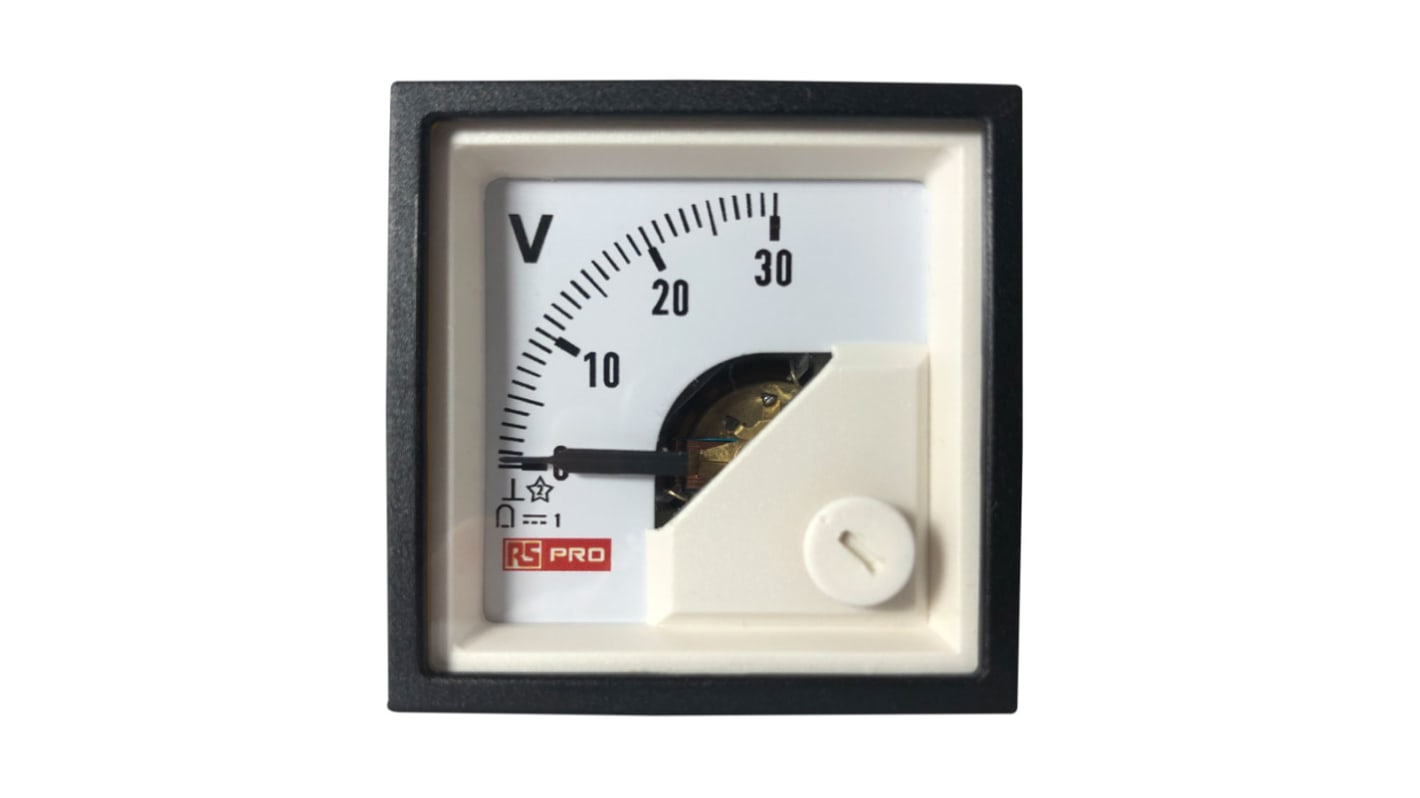 RS PRO Analogue Voltmeter DC, Analogue Display 1 %