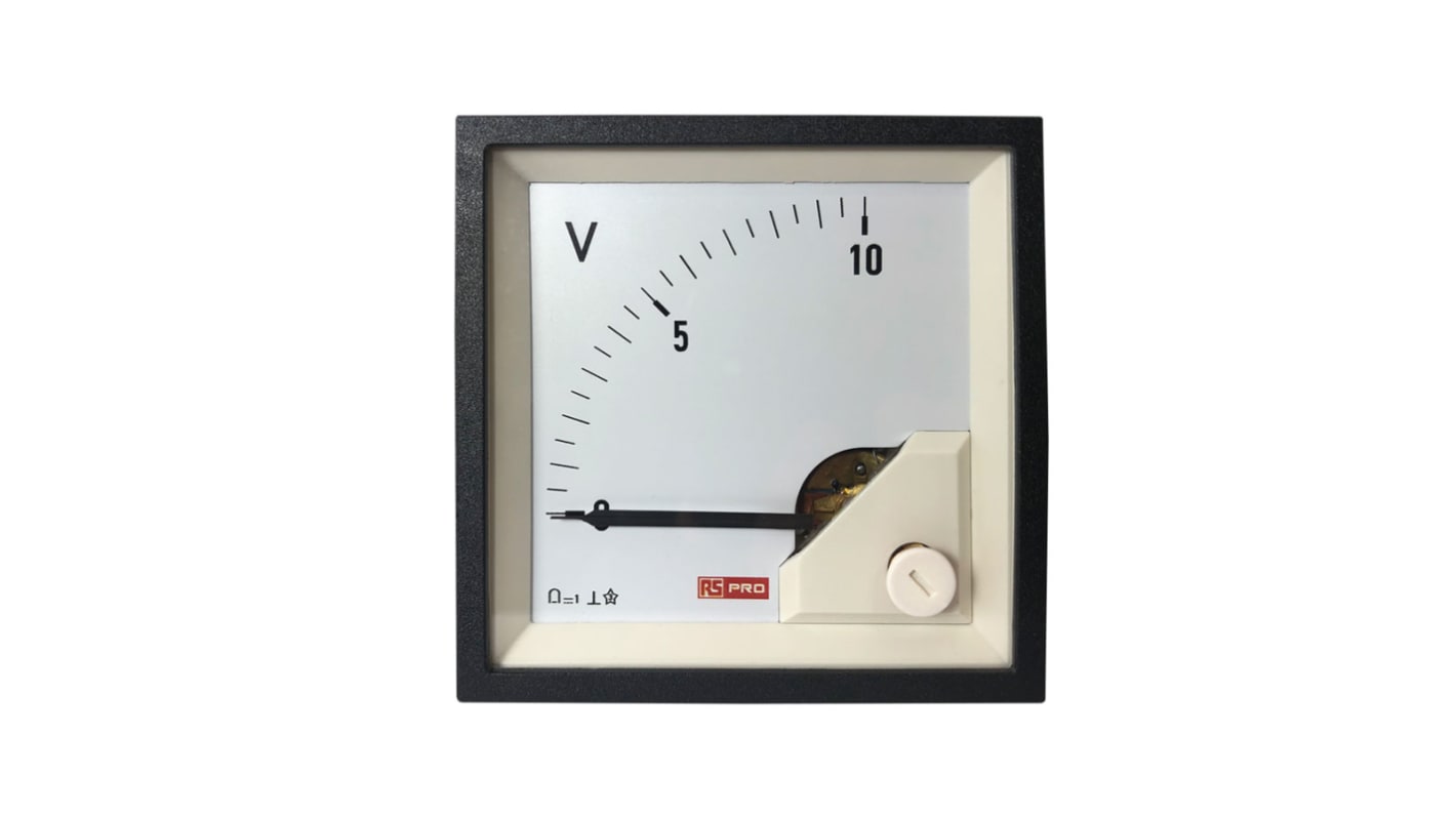 RS PRO Analogue Voltmeter DC, Analogue Display 1 %