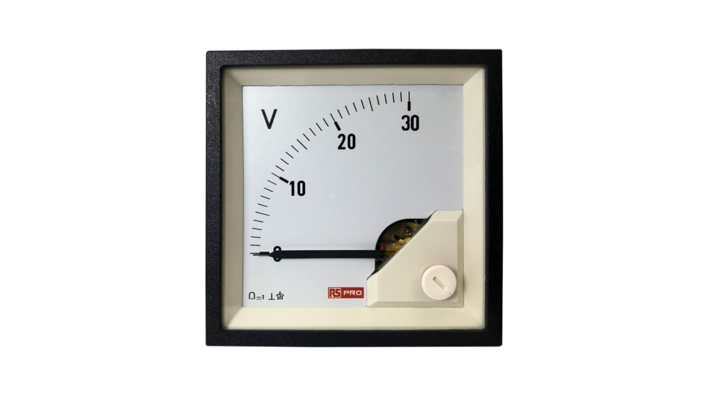 RS PRO Voltmeter DC, 68mm x 68mm, 1 % Moving Coil