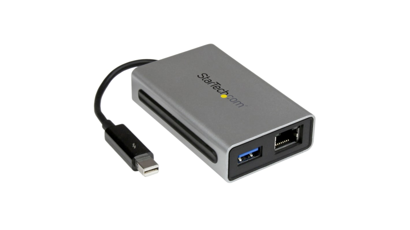 Startech 2 Port Thunderbolt 1 RJ45, USB 3.0 Ethernet Adapter, 10/100/1000Mbit/s