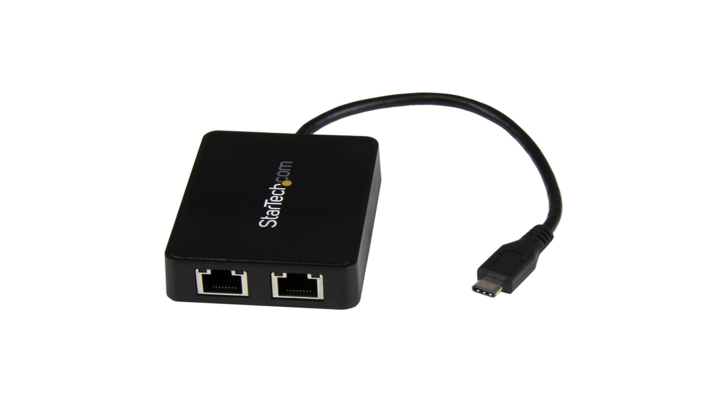 StarTech.com 2 Port USB Ethernet Adapter USB 3.0 USB A to RJ45 10/100/1000Mbit/s Network Speed