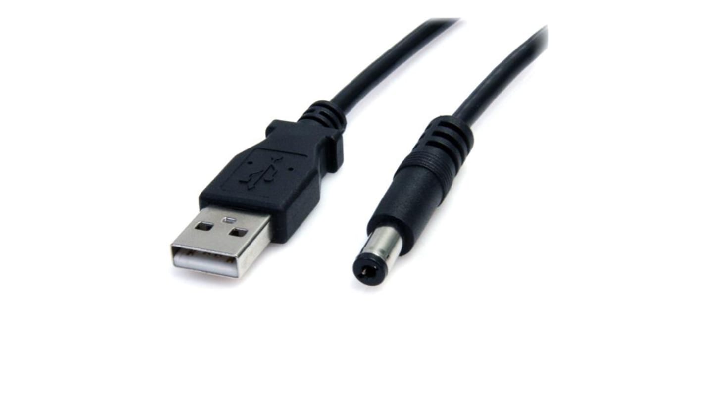 StarTech.com USB 2.0, Male USB A to Male Barrel Power Connector, 480Mbps, 900mm