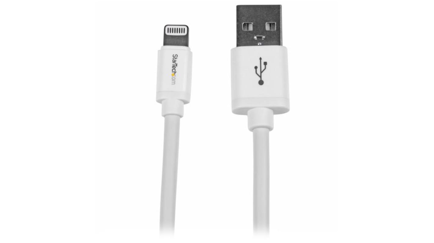 StarTech.com USB 2.0 Cable, Male USB A to Male Lightning Apple Lightning Cable, 2m