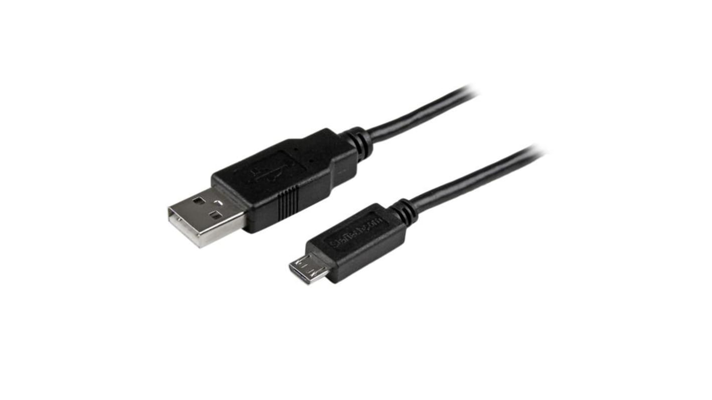 StarTech.com USB-kabel, Sort, USB A til Mikro USB B, 2m