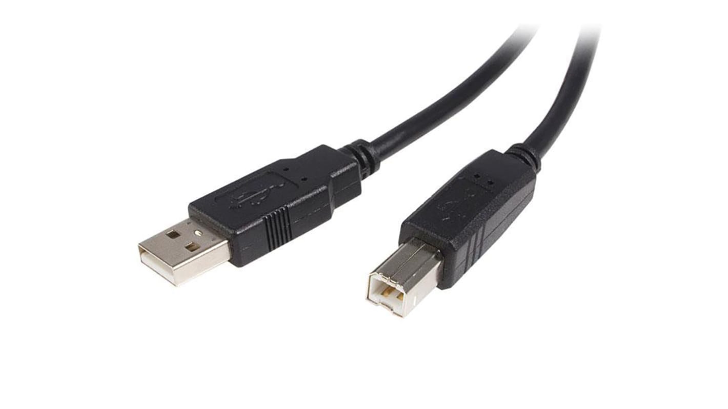 Kabel USB Złącze A USB A Złącze B USB B dł. 1m Kabel USB-A do USB-B USB 2.0 kolor: Czarny