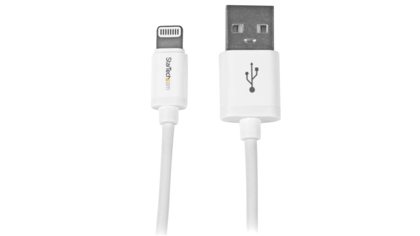 Câble USB StarTech.com USB A vers Lightning, 1m, Blanc