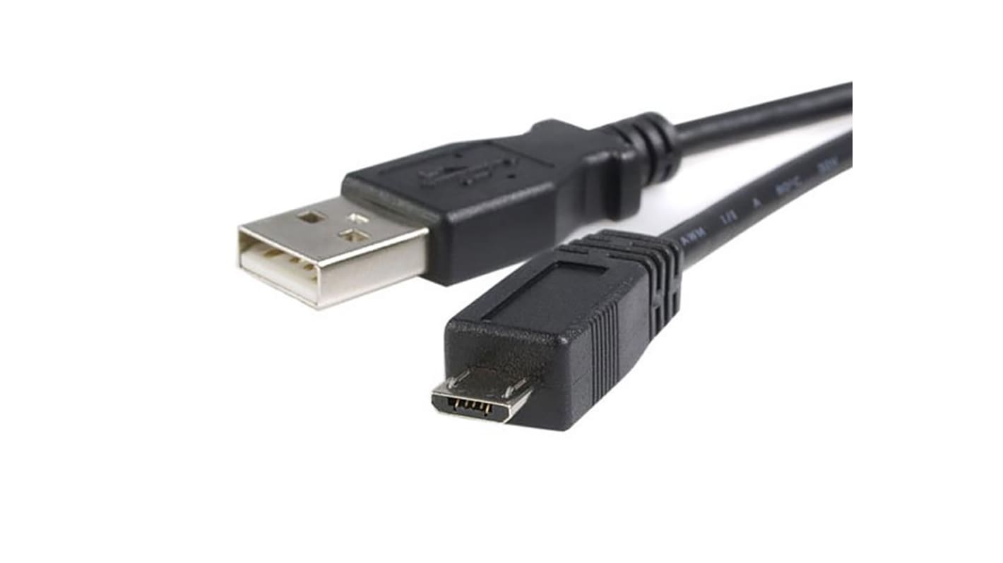 StarTech.com USB 2.0, Male USB A to Male Micro USB B, 480Mbps, 3m