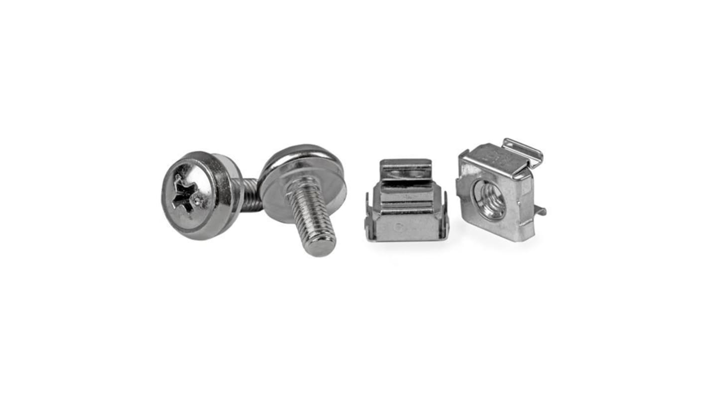 StarTech.com Mounting Screws and Cage Nuts for Use with Server Racks and Cabinets, M5 Thread, 50 Piece(s), 12 x 5 x 25mm