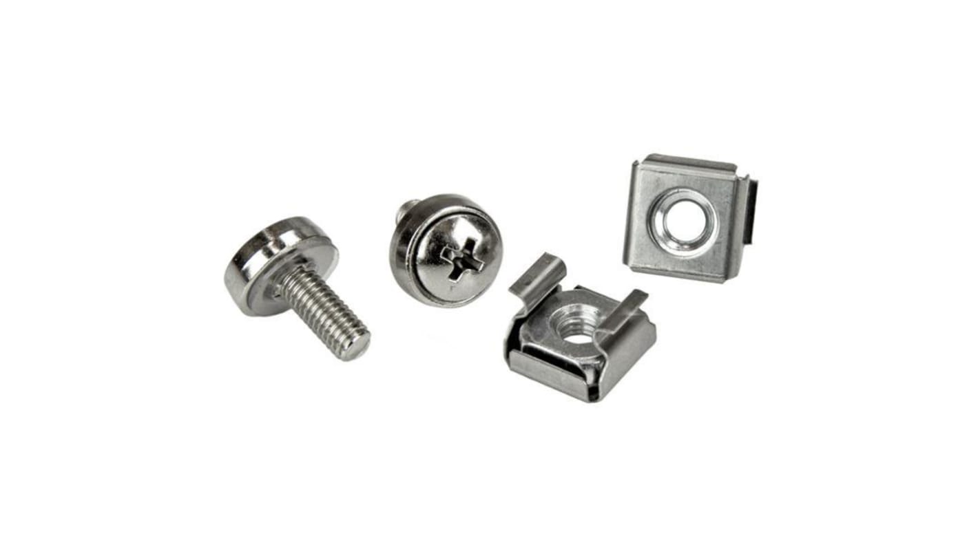 Juego de tornillos StarTech.com de Metal, para usar con Bastidores Y Armarios Para Servidores, dim. 12mm x 5mm, 100