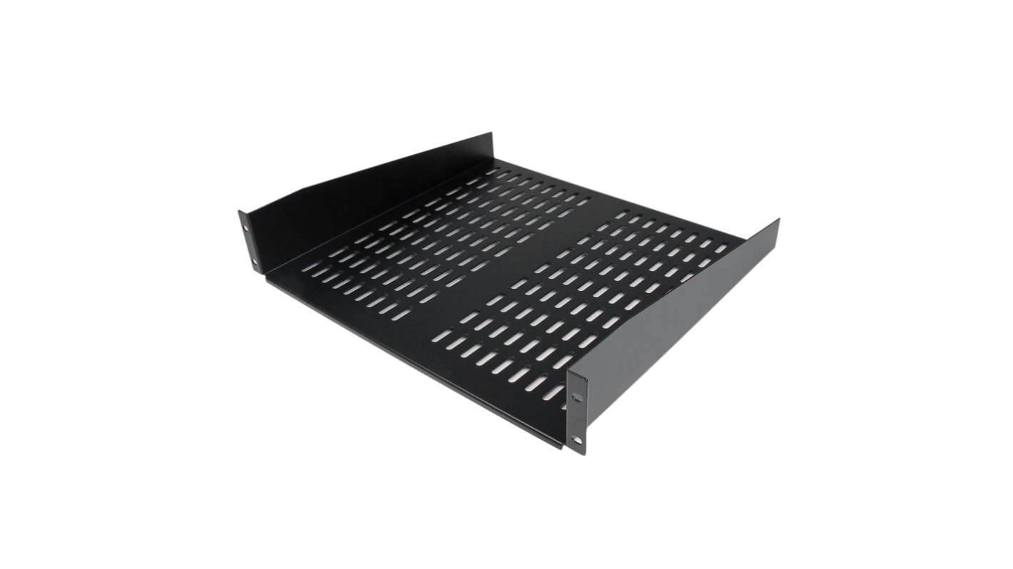 StarTech.com Black Shelf, 2U, 23kg Load, 406mm x 483mm