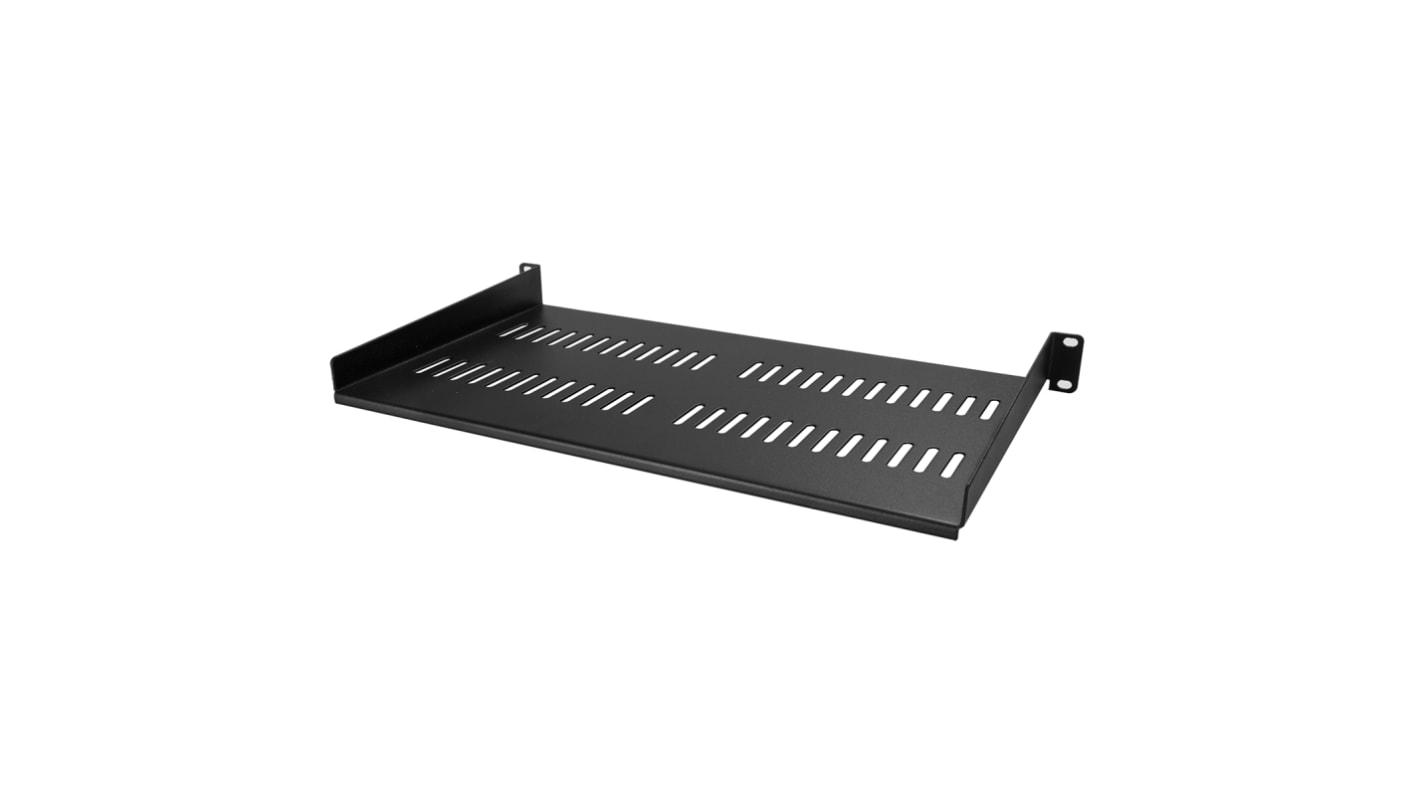 StarTech.com 1HEU Einlegeboden, Stahl Schwarz Belüftet, 440mm x 250mm x 43mm