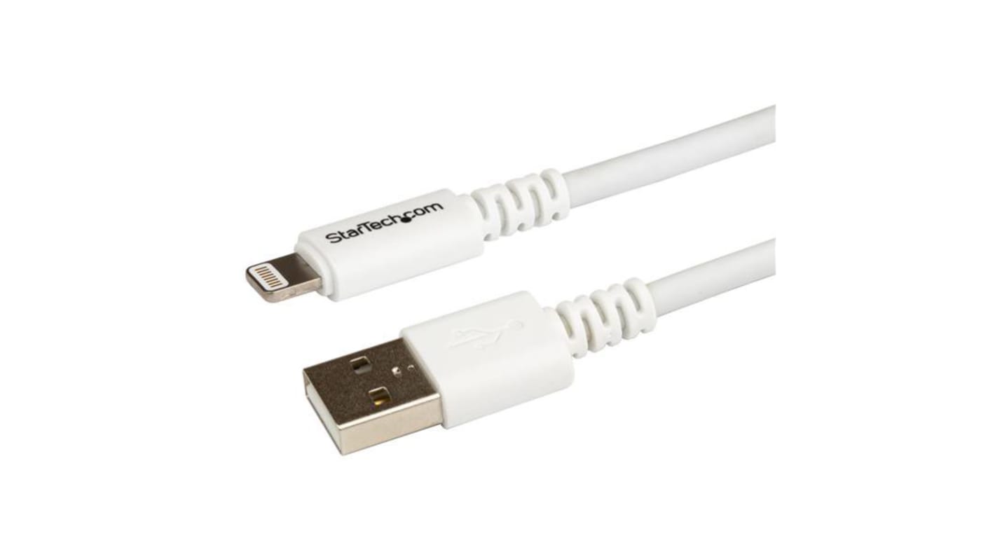 StarTech.com USB 2.0 Cable, Male USB A to Male Lightning Apple Lightning Cable, 3m