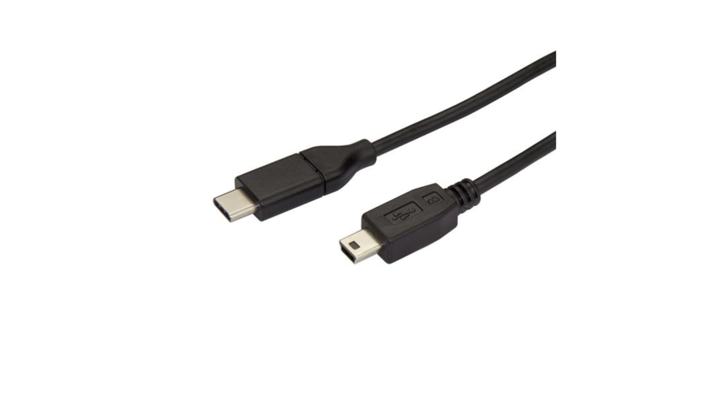 StarTech.com USB 2.0, Male USB C to Male Mini USB B, 480Mbps, 2m