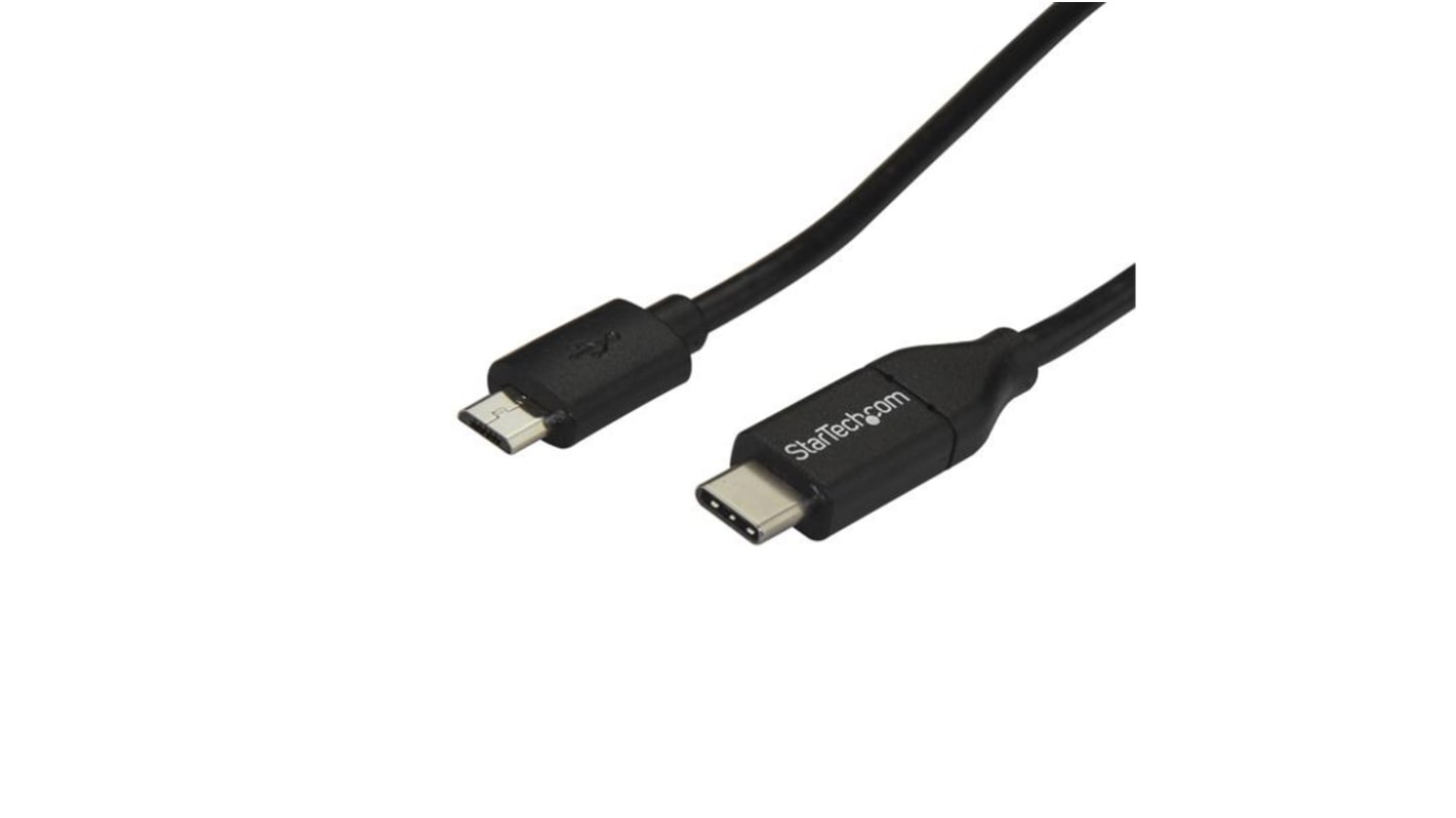 StarTech.com USB 2.0 Cable, Male USB C to Male Micro USB B Cable, 2m