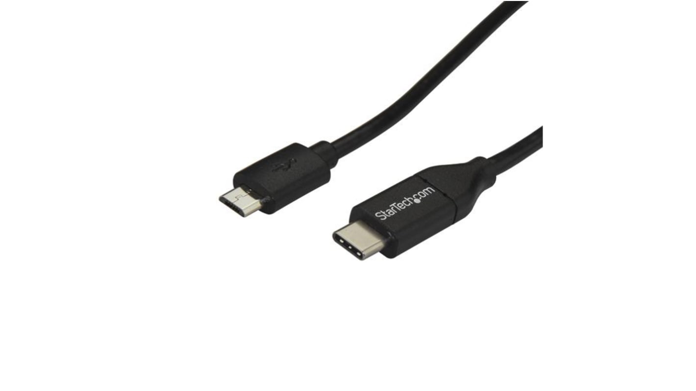 StarTech.com USB 2.0, Male USB C to Male Micro USB B, 480Mbps, 2m