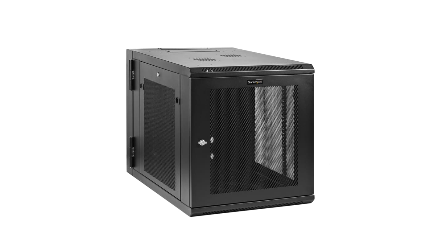 StarTech.com Black 12U Server Rack , 610 x 640 x 854mm