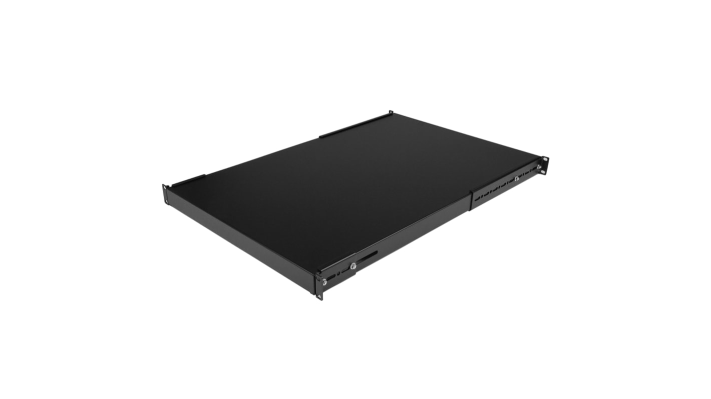 Startech Black Shelf, 1U, 80kg Load, 450mm x 700mm