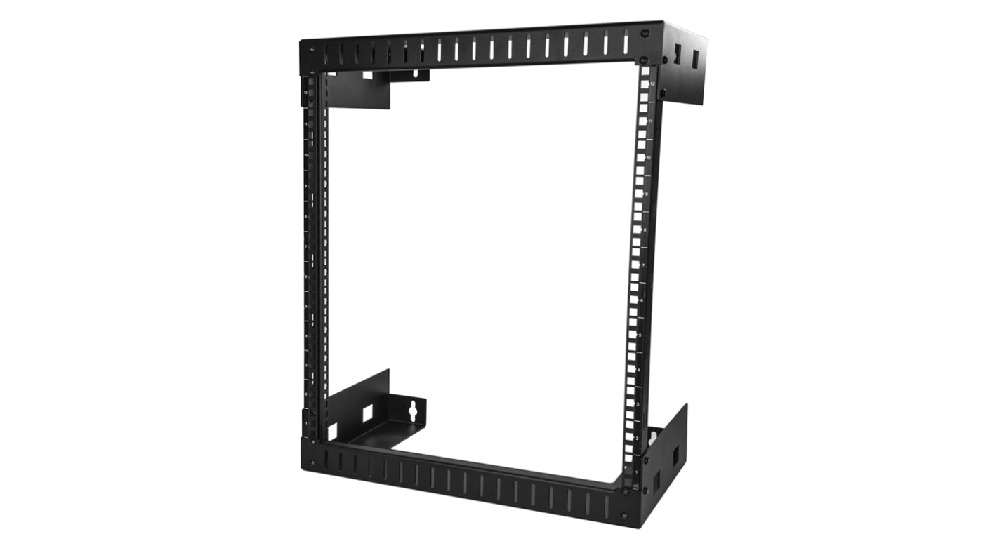 StarTech.com RK12WALL Series Black 12U Steel Server Rack , with 2-Post Frame