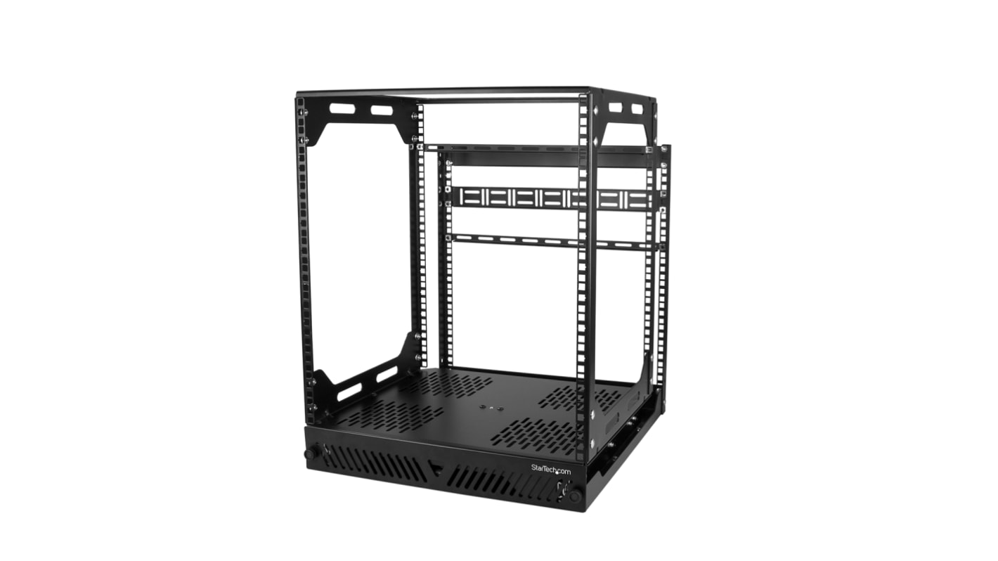 StarTech.com Black 12U Steel Server Rack , with 4-Post Frame