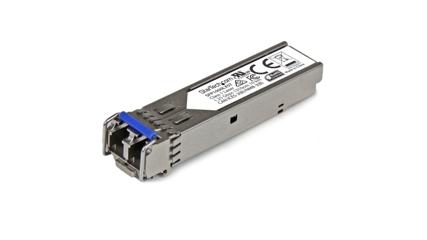 StarTech.com MSA Compatible LC Single Mode Transceiver Module, Full Duplex, 1000Mbit/s