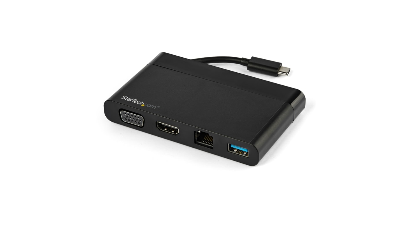 StarTech.com USB A, USB C 扩展坞 ,支持单屏 1个USB口 HDMI, VGA接口
