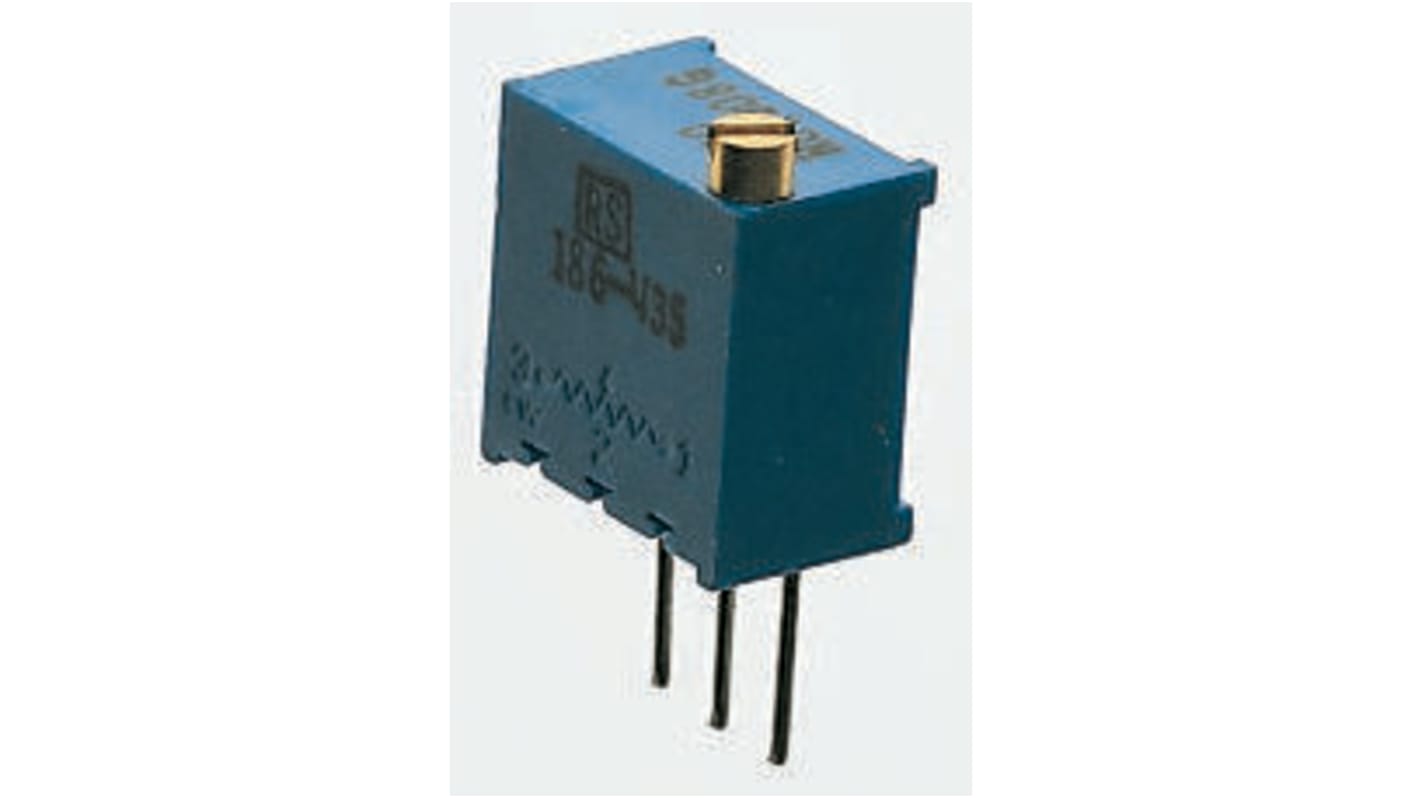 1MΩ, Through Hole Trimmer Potentiometer 0.5W Top Adjust Bourns, 3299