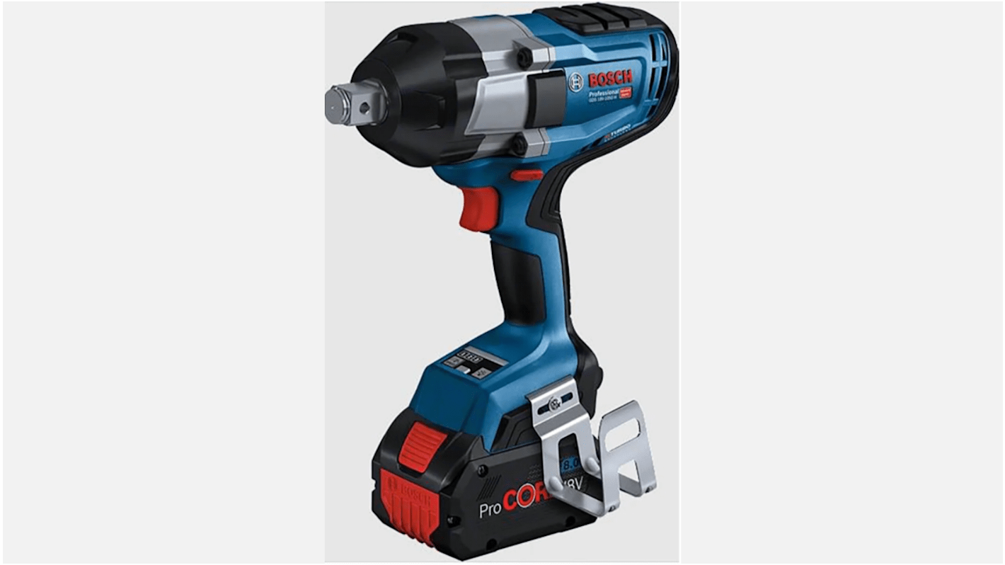 Bosch 1/2 in 18V, 5Ah Impact Wrench, Euro Plug