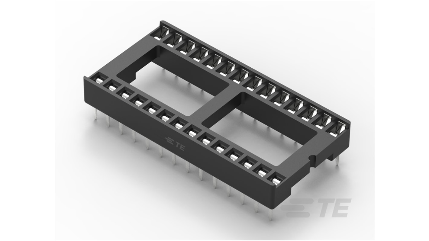 TE Connectivity 2.54mm Pitch Straight 28 Way, Through Hole Ladder IC Dip Socket, 1A