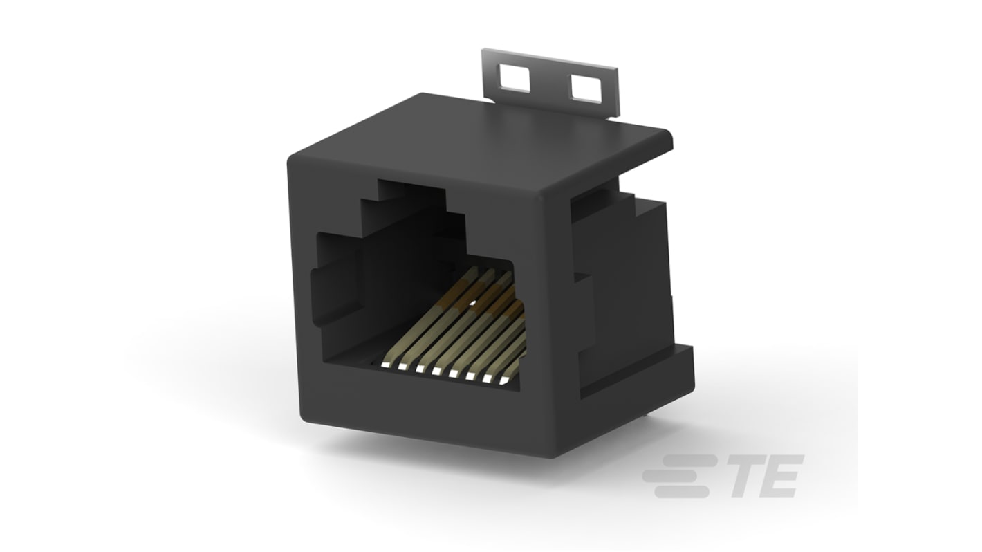TE Connectivity 1-338088 Series Female RJ45 Connector, Surface Mount, Cat3 Vertical 1 Port 8 -Way