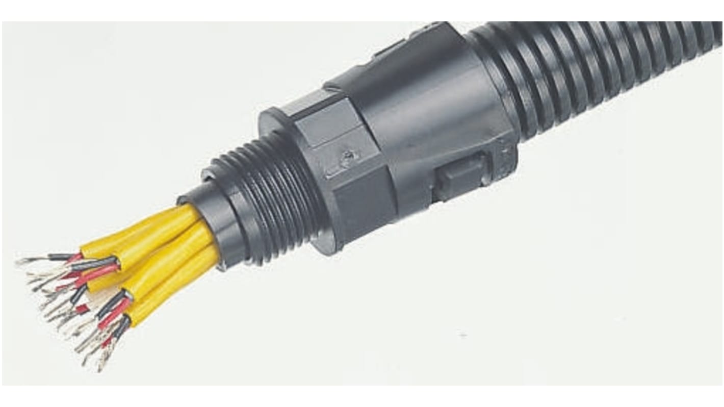 Raccordo per cavi Adaptaflex 7TCA296000R0957 AL34/M32/A/BL AL in Nylon 66, Nero, filetto M32, 34mm, protezione IP66
