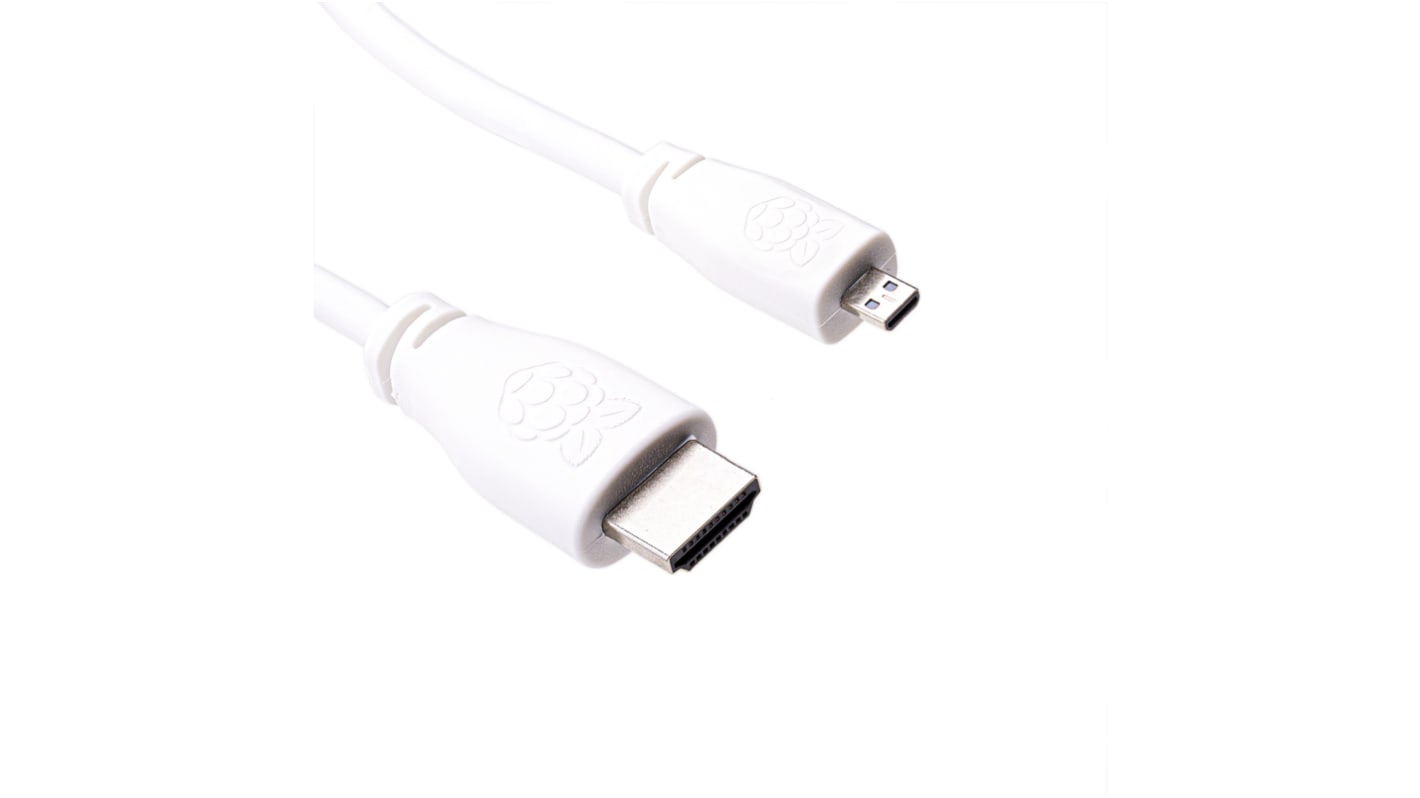 Micro HDMI to HDMI 2mtr White Cable